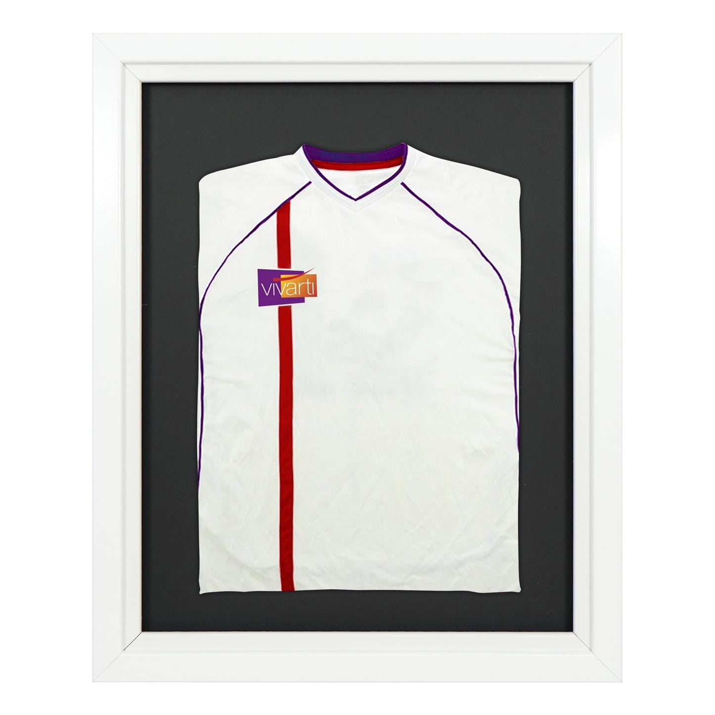 Vivarti DIY Sports Shirt Display Standard Gloss White Frame