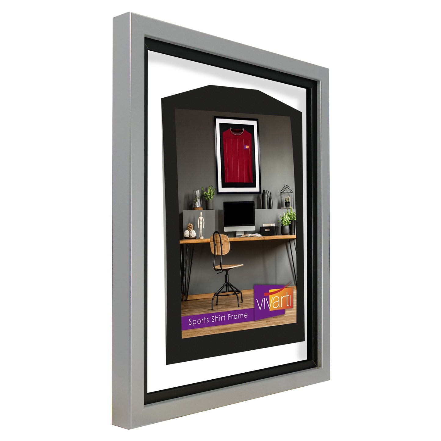 Vivarti DIY Standard Sports Shirt Display Silver Frame