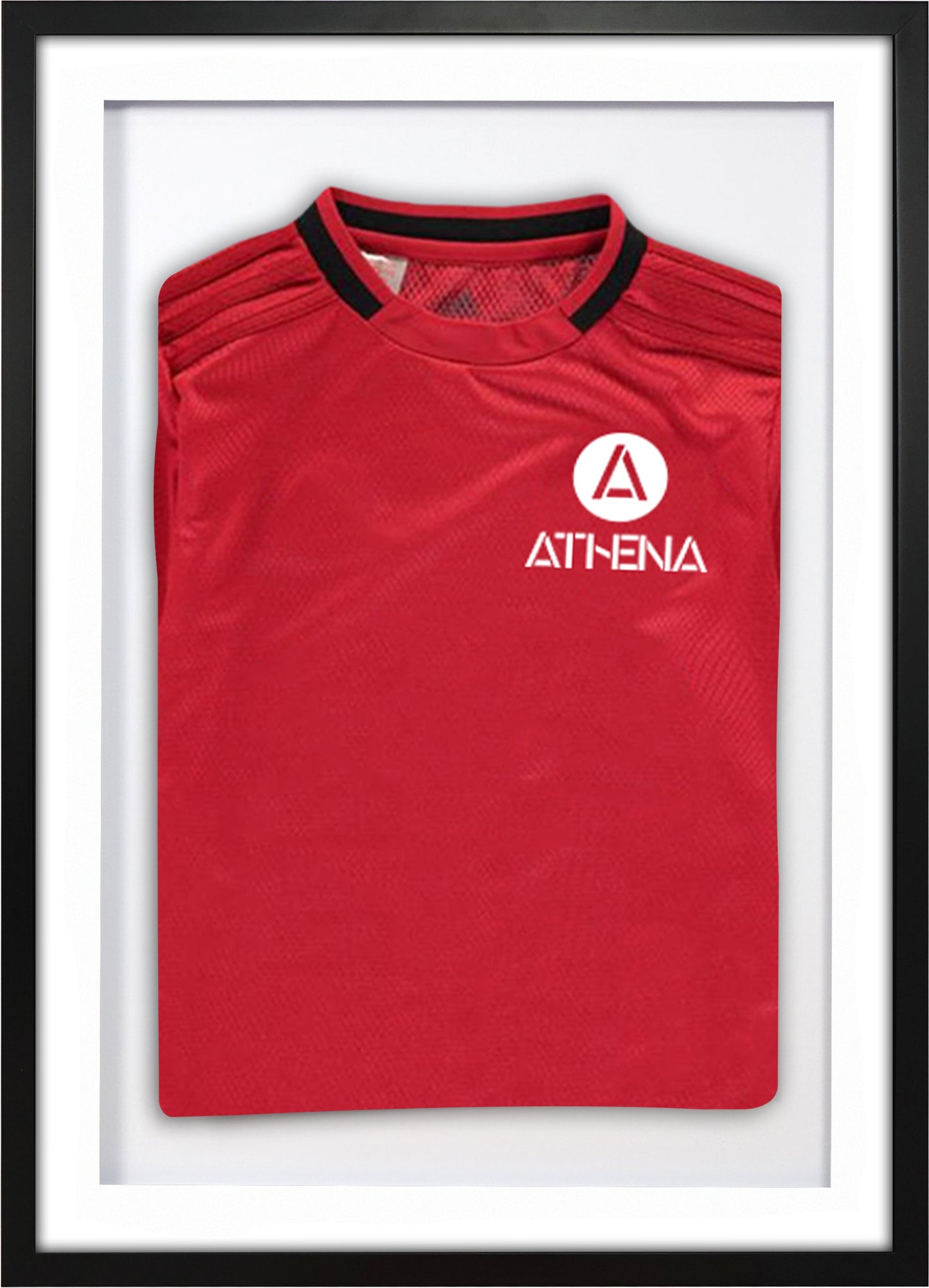 Athena Premium Wood DIY Sports Shirt Display Standard Black Frame