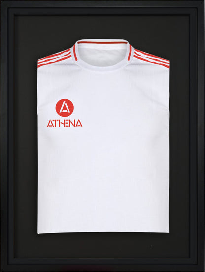 Athena Premium Wood DIY Sports Shirt Display 3D Mounted Black Frame