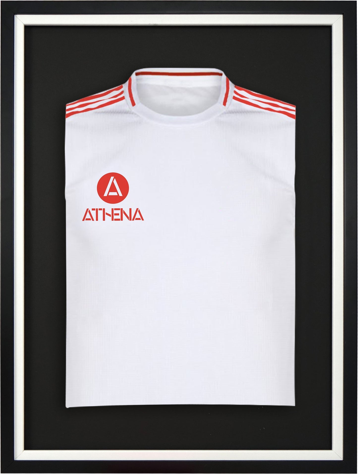 Athena Premium Wood DIY Sports Shirt Display Standard Black Frame
