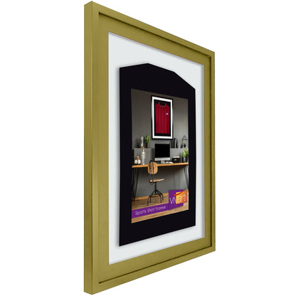Vivarti DIY 3D Mounted Sports Shirt Display Gold  Frame with Colour Mounts