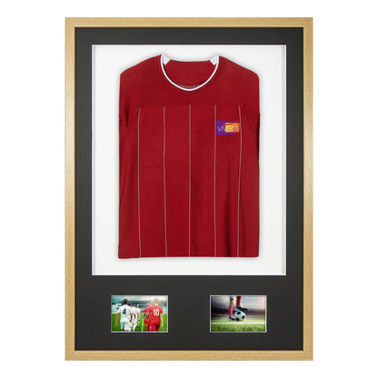 Vivarti DIY Sports Shirt Display 3D + Double Aperture Oak Frame