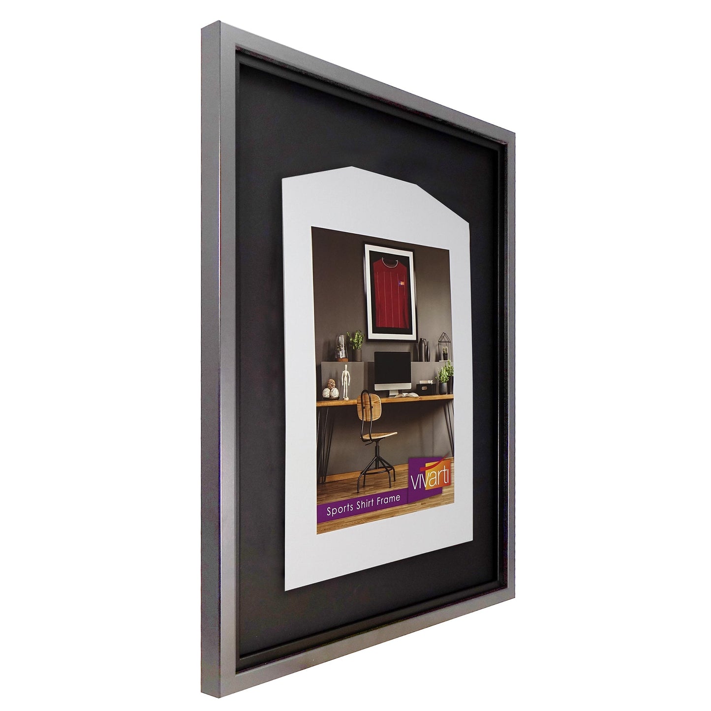 Vivarti DIY Standard Sports Shirt Display Silver Frame