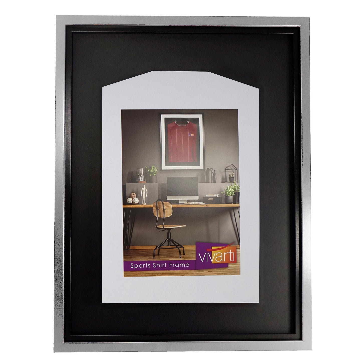 Vivarti DIY Standard Sports Shirt Display Silver Frame