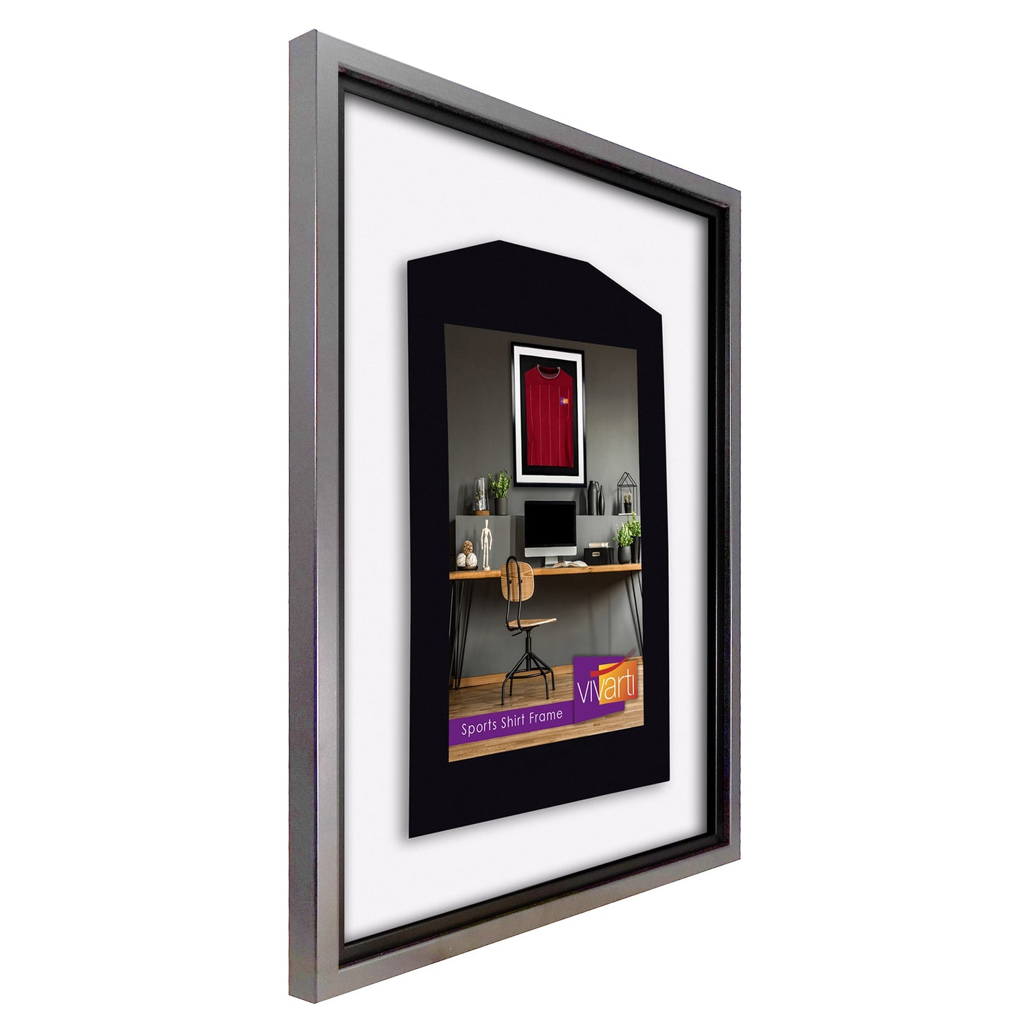 Vivarti DIY Standard Sports Shirt Display Silver Frame
