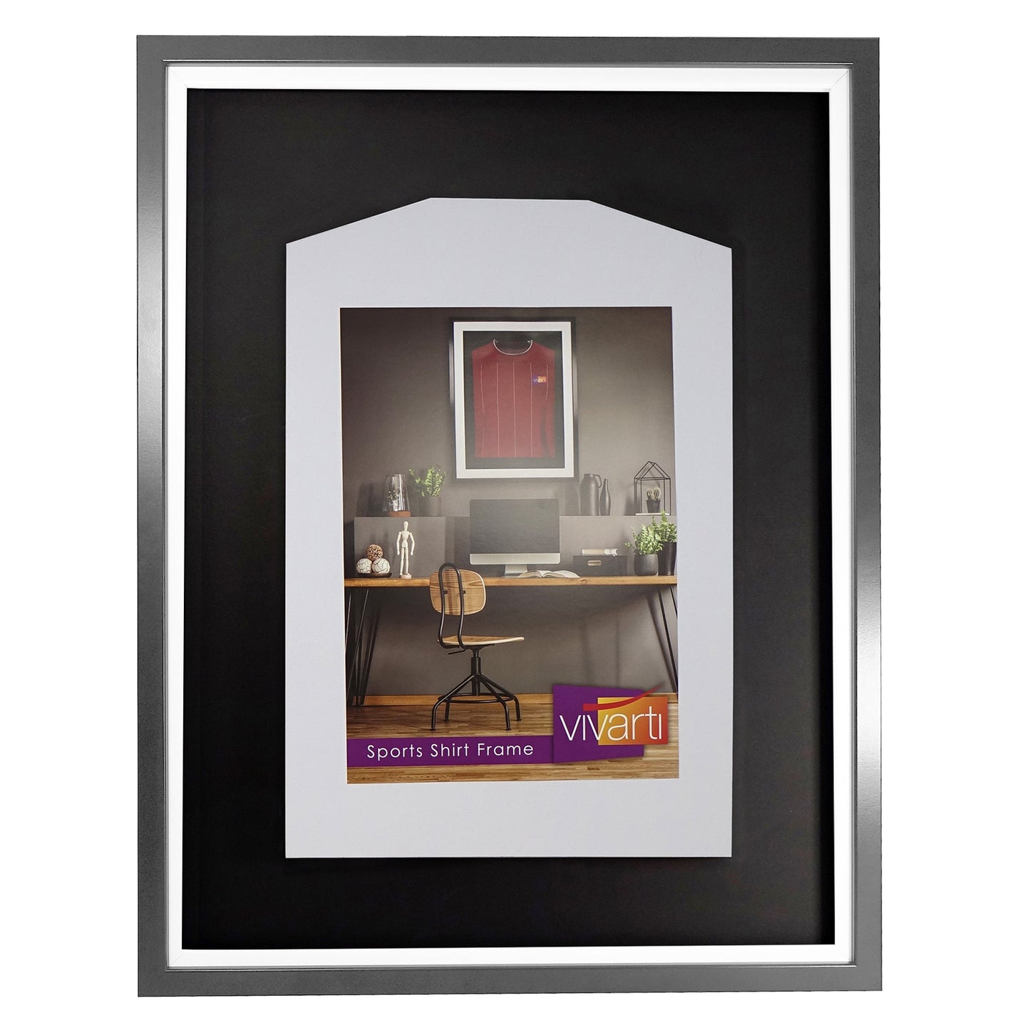 Vivarti DIY Standard Sports Shirt Display Silver Frame