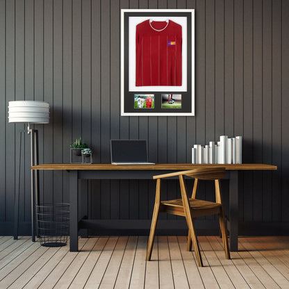 Vivarti DIY Sports Shirt Display 3D + Double Aperture Gloss White Frame