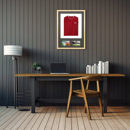 Vivarti DIY Sports Shirt Display 3D + Double Aperture Oak Frame